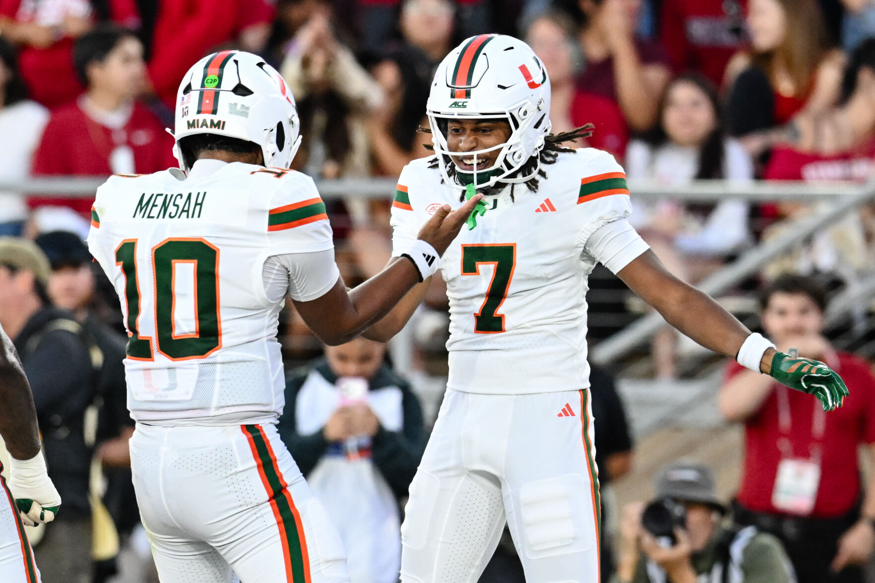 No. 7 Miami opens with a 45-6 win over Stanford as Darian Mensah