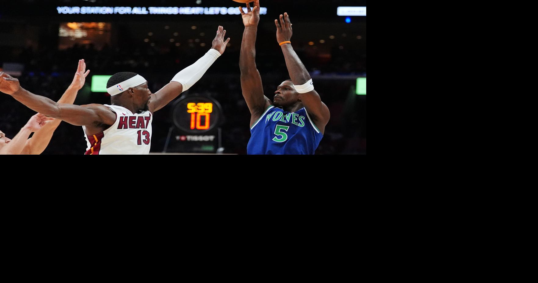Edwards hits 9 3-pointers, scores 45 as Timberwolves beat Heat 131-106 ...