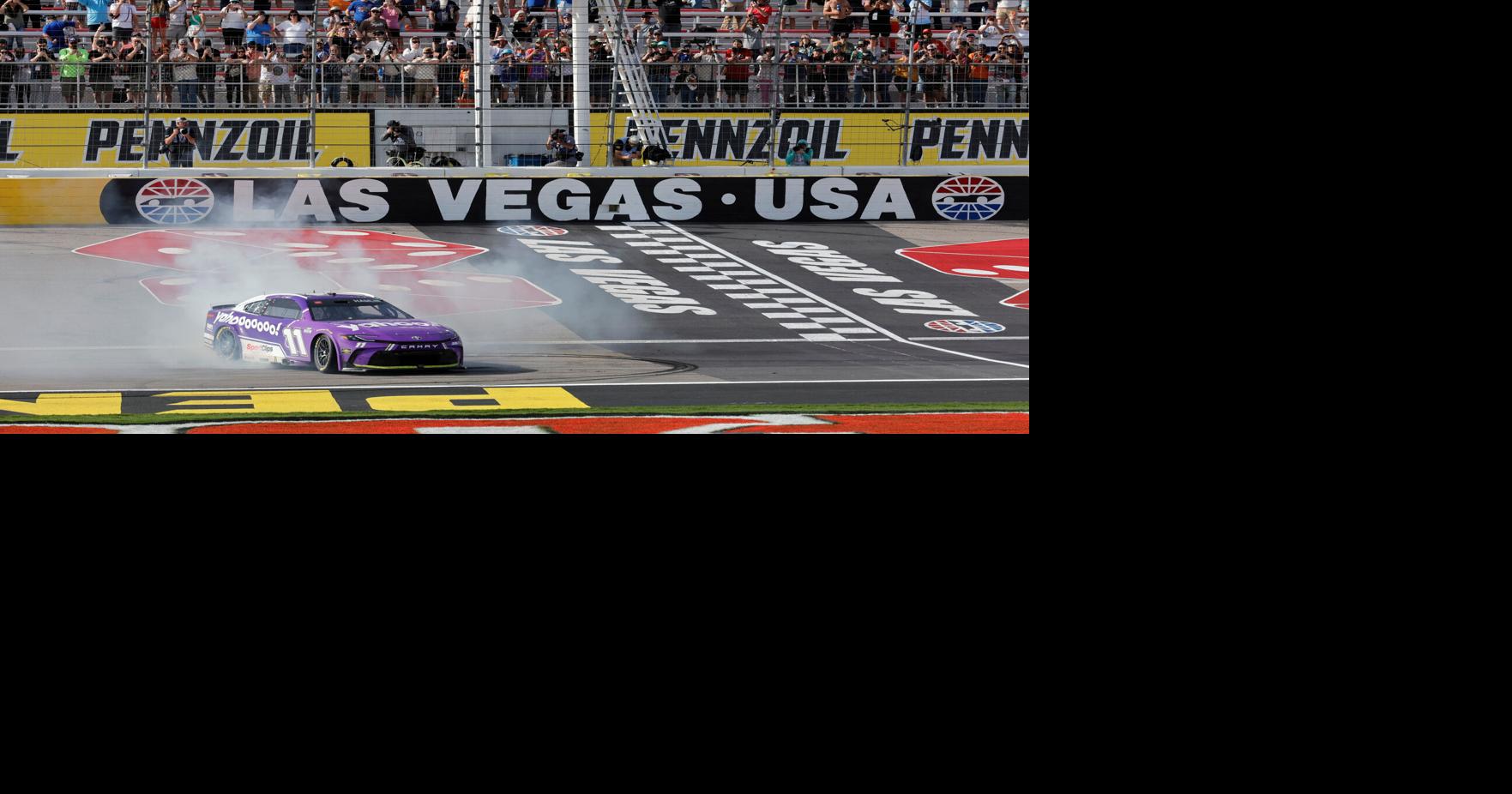 Denny Hamlin roars back to win in Las Vegas and F1's Mercedes posts back-to-back 1-2 finishes