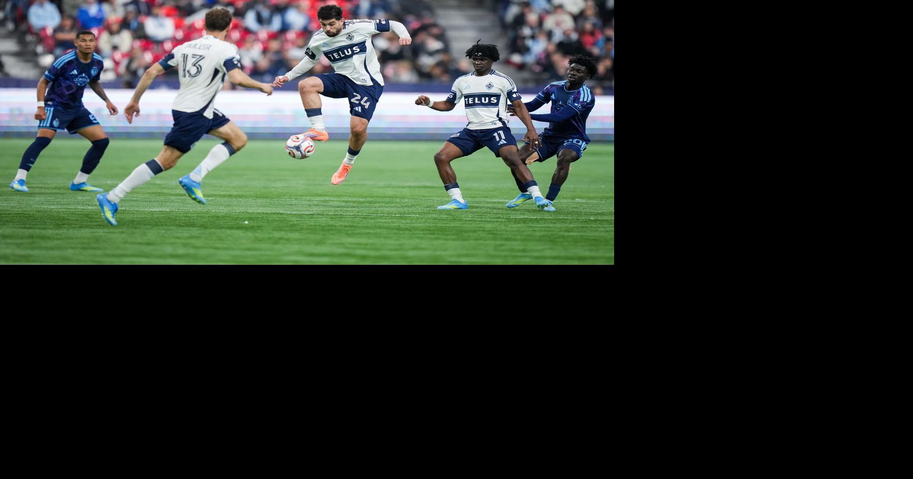 Bruno Caicedo scores 1st MLS goal, Whitecaps beat Sporting KC 3-0 for 3rd straight win