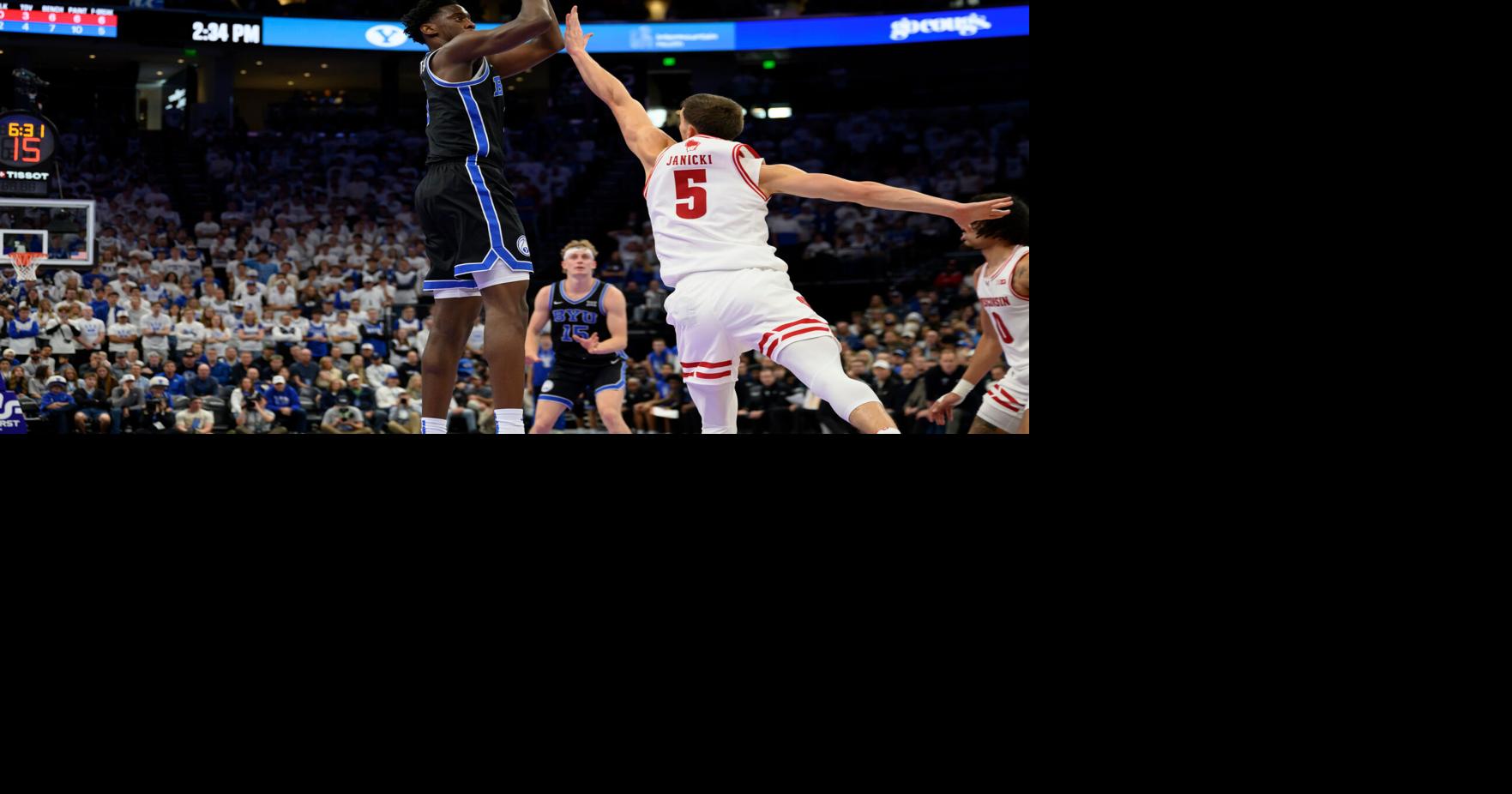 No. 9 BYU's Richie Saunders scores 26 points in 98-70 win over No. 23 Wisconsin