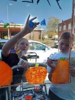 Students paint downtown Dawson Springs