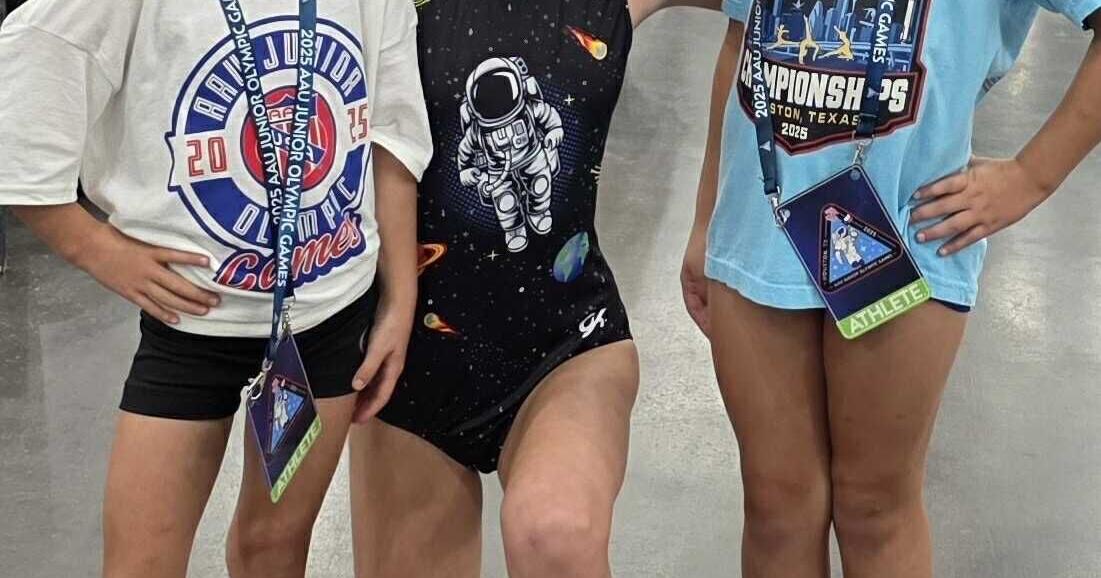 Area gymnasts comete at 2025 AAU Junior Olympics