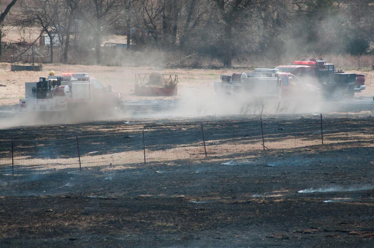 Car fire starts wildfire in Galey