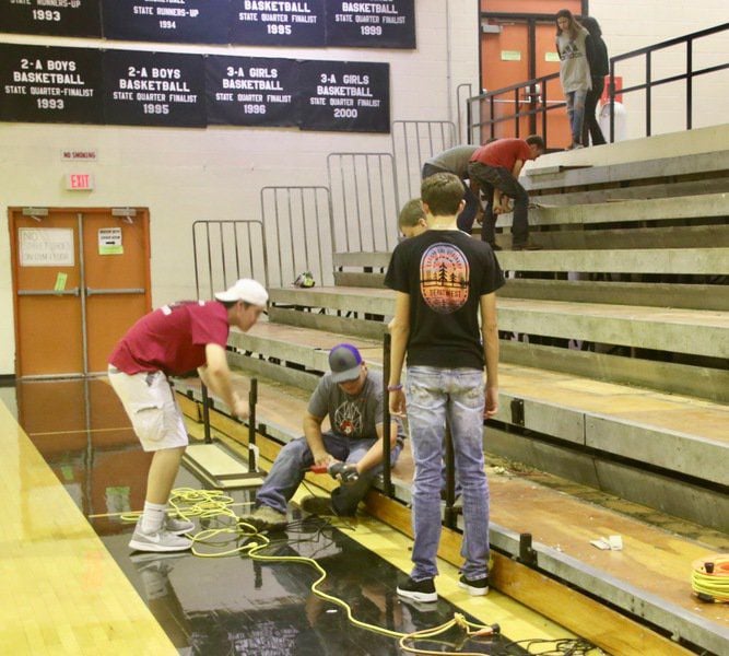 Konawa High School students are hands-on with the new gym improvements