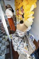 Art students create newspaper dresses