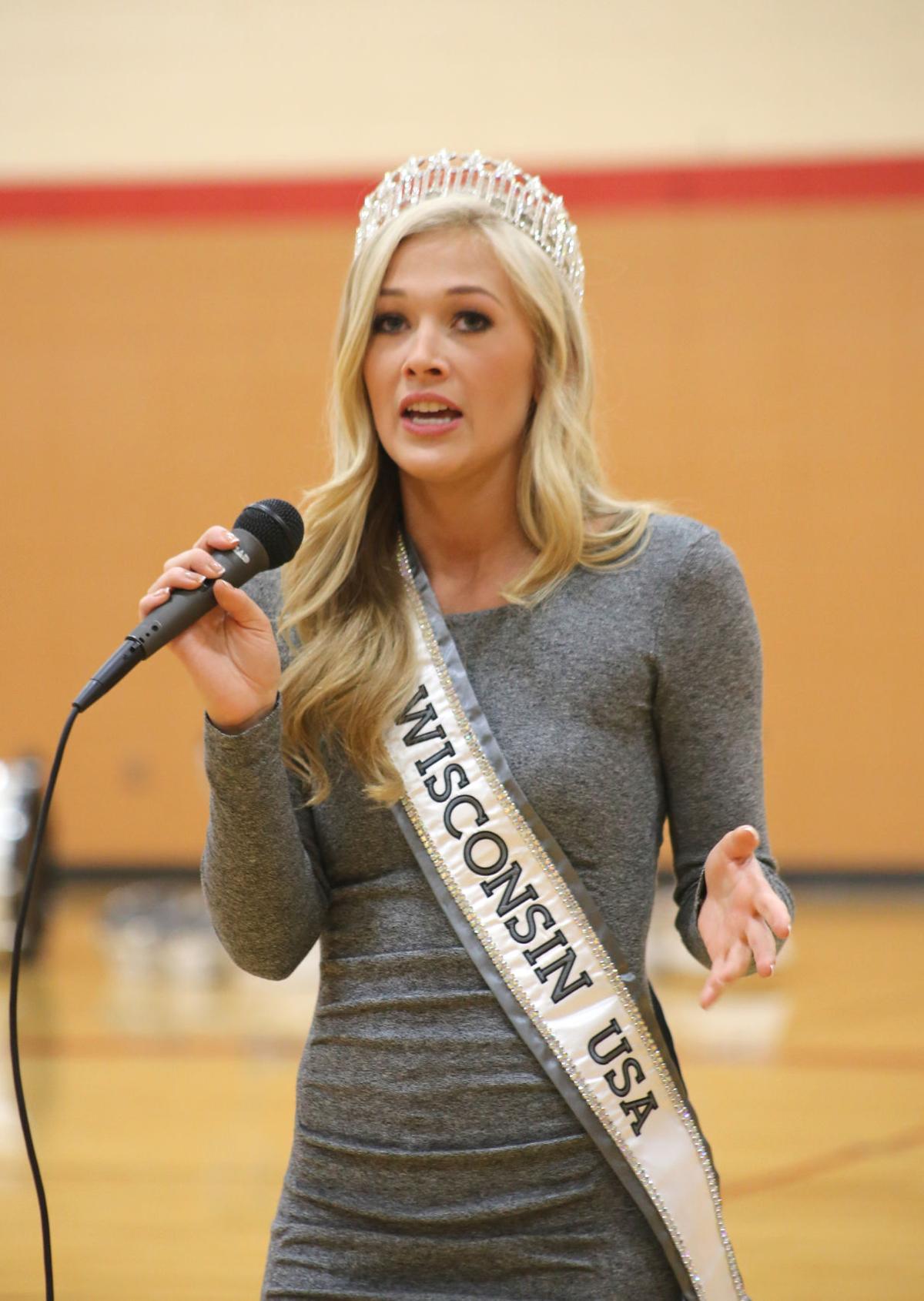 Miss Wisconsin U.S.A. delivers an important message to Amery