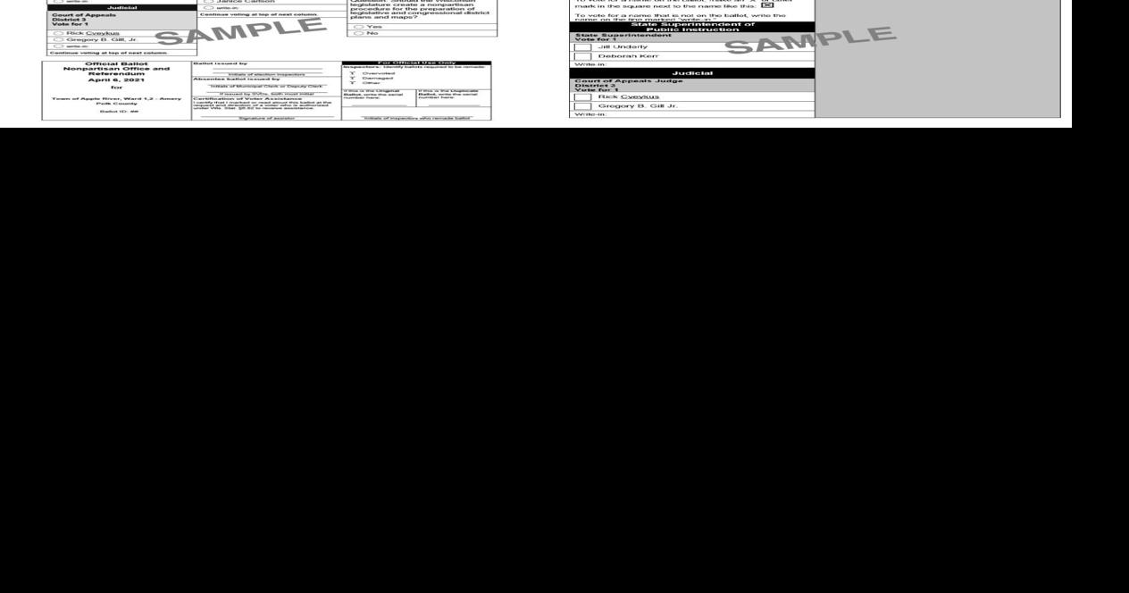 Polk County Notice of Election and Sample Ballots Public Notices