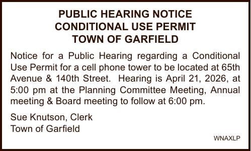 Town of Garfield - Conditional Use Permit | Public Notices ...