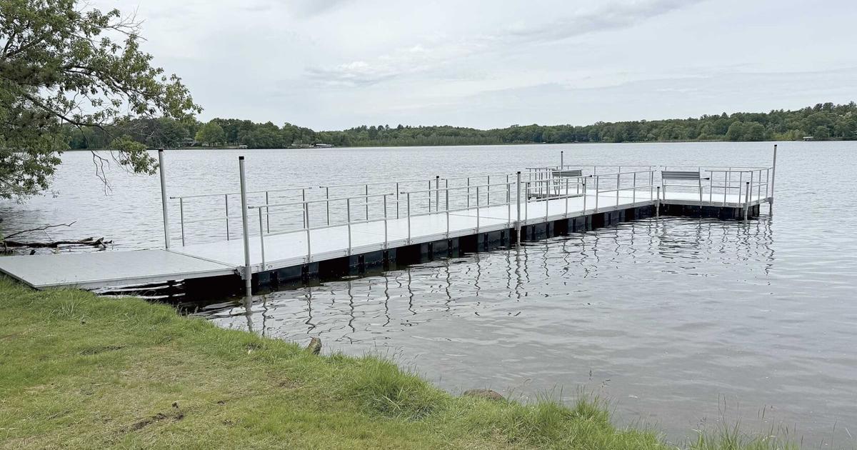 Amery Lakes District dock opens on North Twin Lake for public fishing