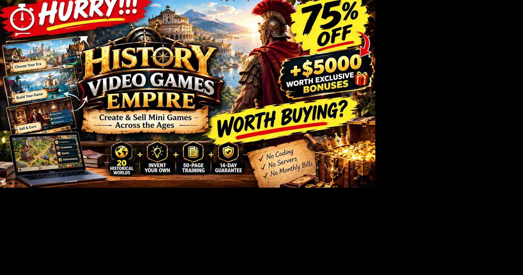 History Video Games Empire Review Worth Buying Features, Pricing, OTOs ...