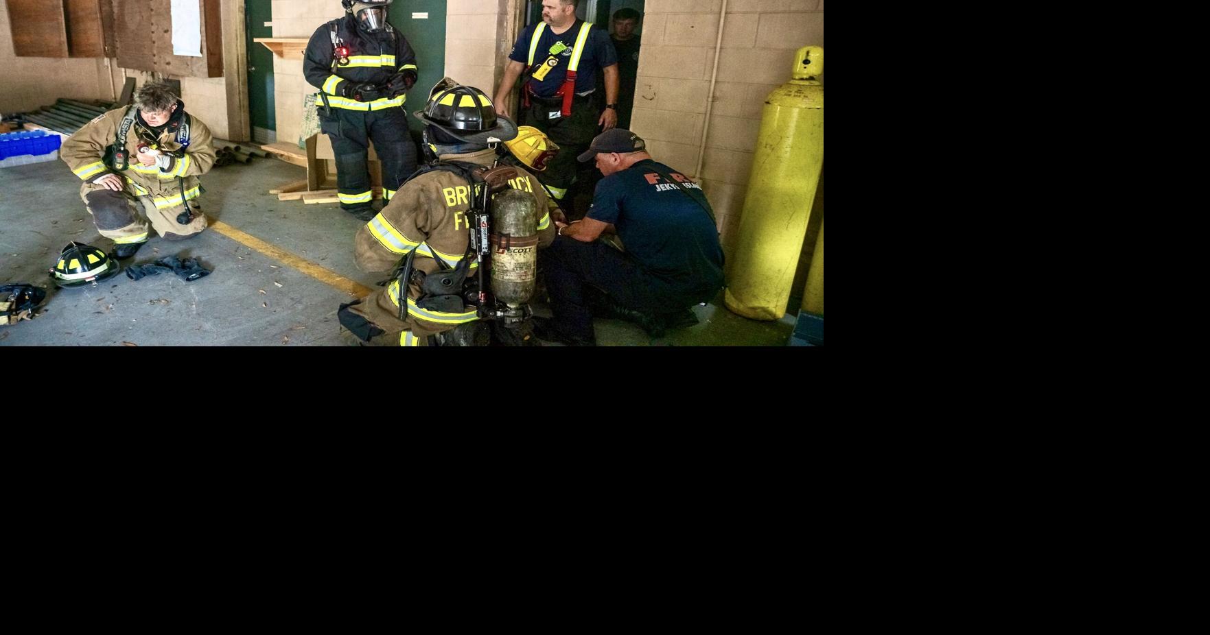 Local fire departments conduct cooperative training on Jekyll