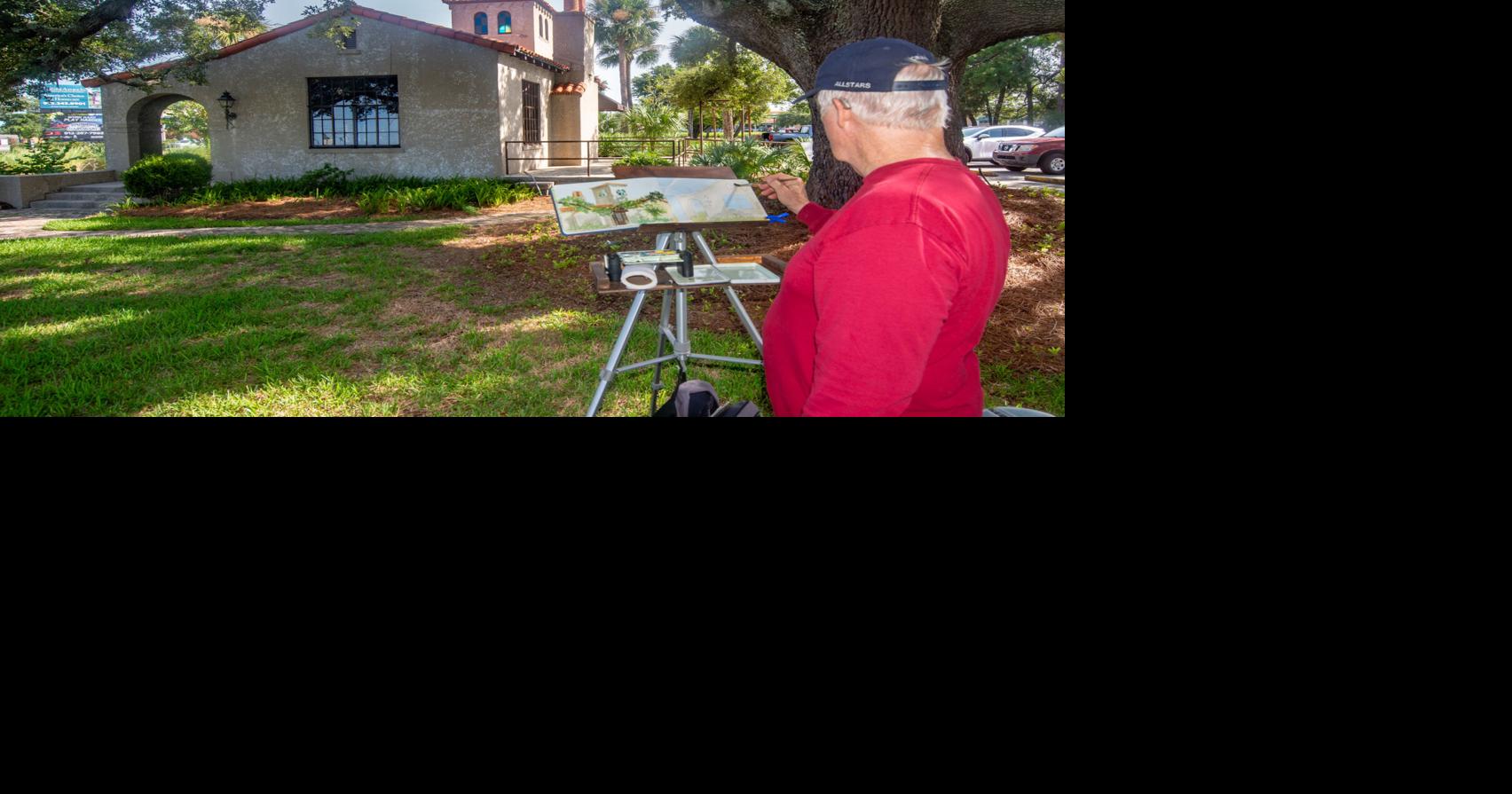 Plein air artists find inspiration at former visitors center