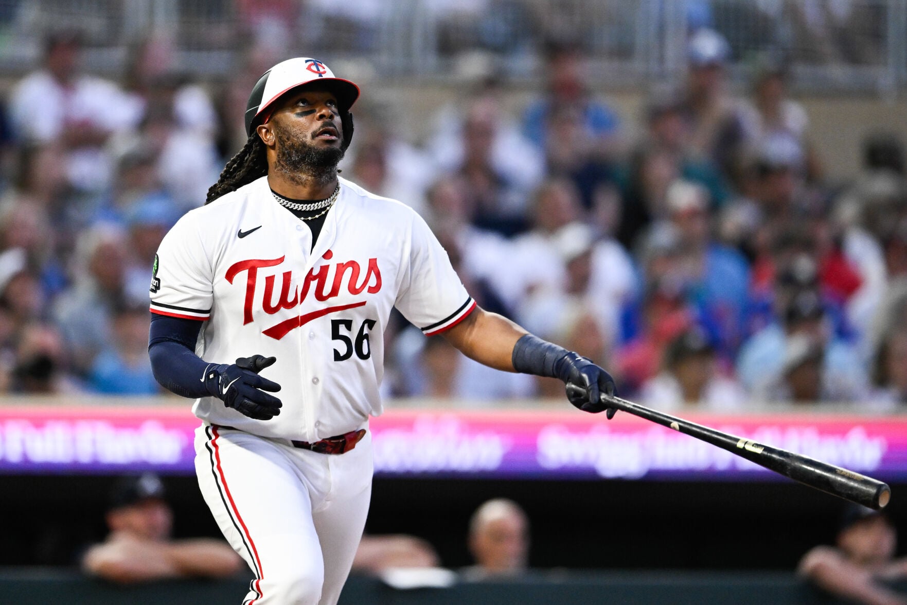 Minnesota Twins celebrating after a major victory against the Atlanta Braves