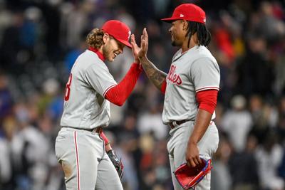 Photos of Philadelphia Phillies victory over the Colorado Rockies