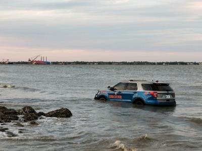 State Patrol Vehicle Becomes Stuck On Jekyll Beach Lost