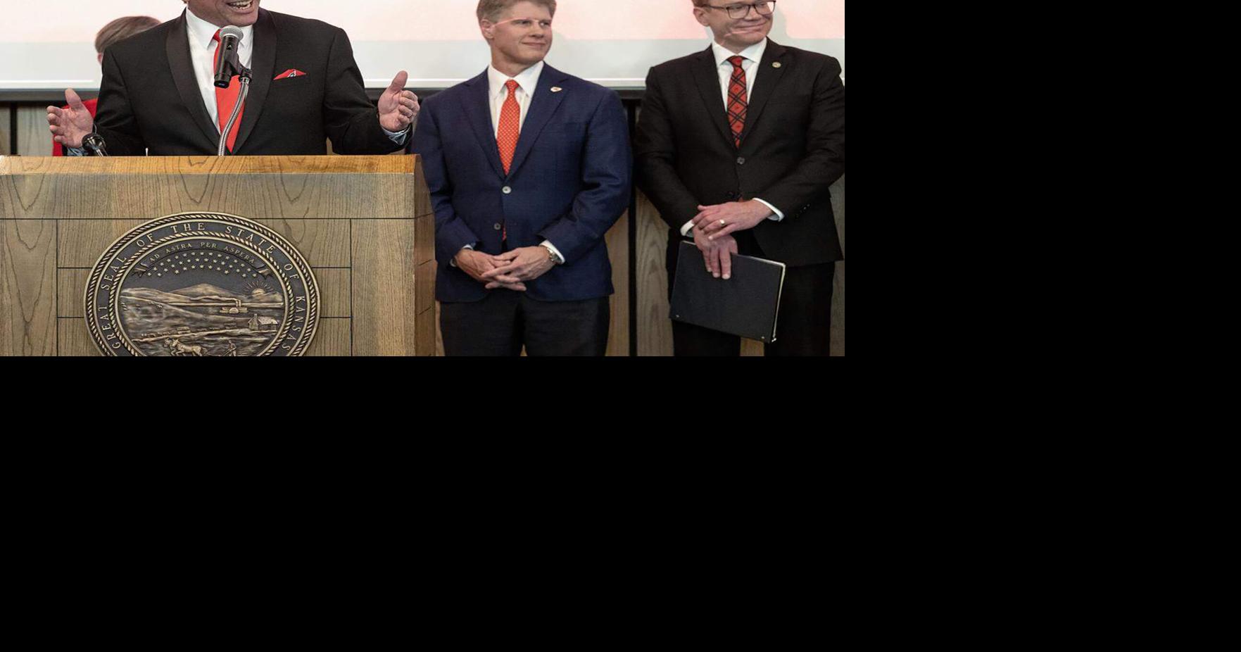 Kansas Senate President Ty Masterson, seen here in Topeka on Dec. 22, 2025, has won the Republican nomination for Kansas governor.