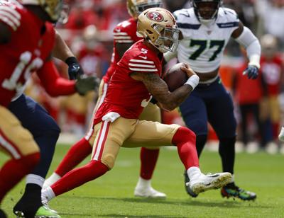 Who is the San Francisco 49ers' starting QB vs. the Seahawks tonight?