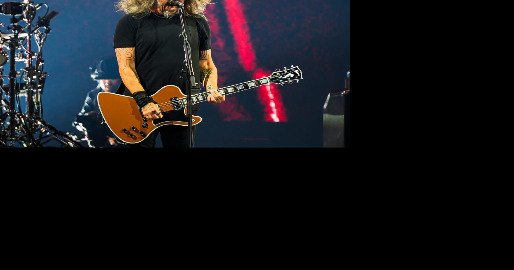 Dave Grohl of the Foo Fighters perform on Thursday, Aug. 6, 2026, at Ford Field in Detroit.