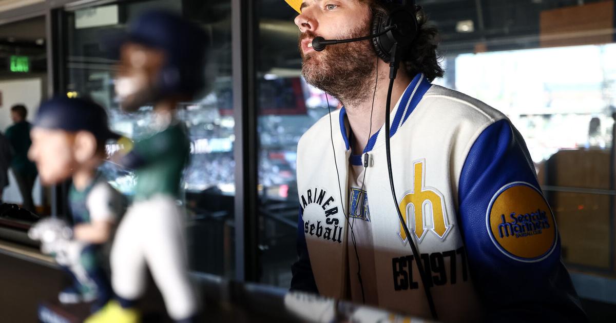 Benny Drawbars plays the organ during an MLB game between the Mariners and Kansas City Royals at T-Mobile Park on Sunday, May 3, 2026, in Seattle.