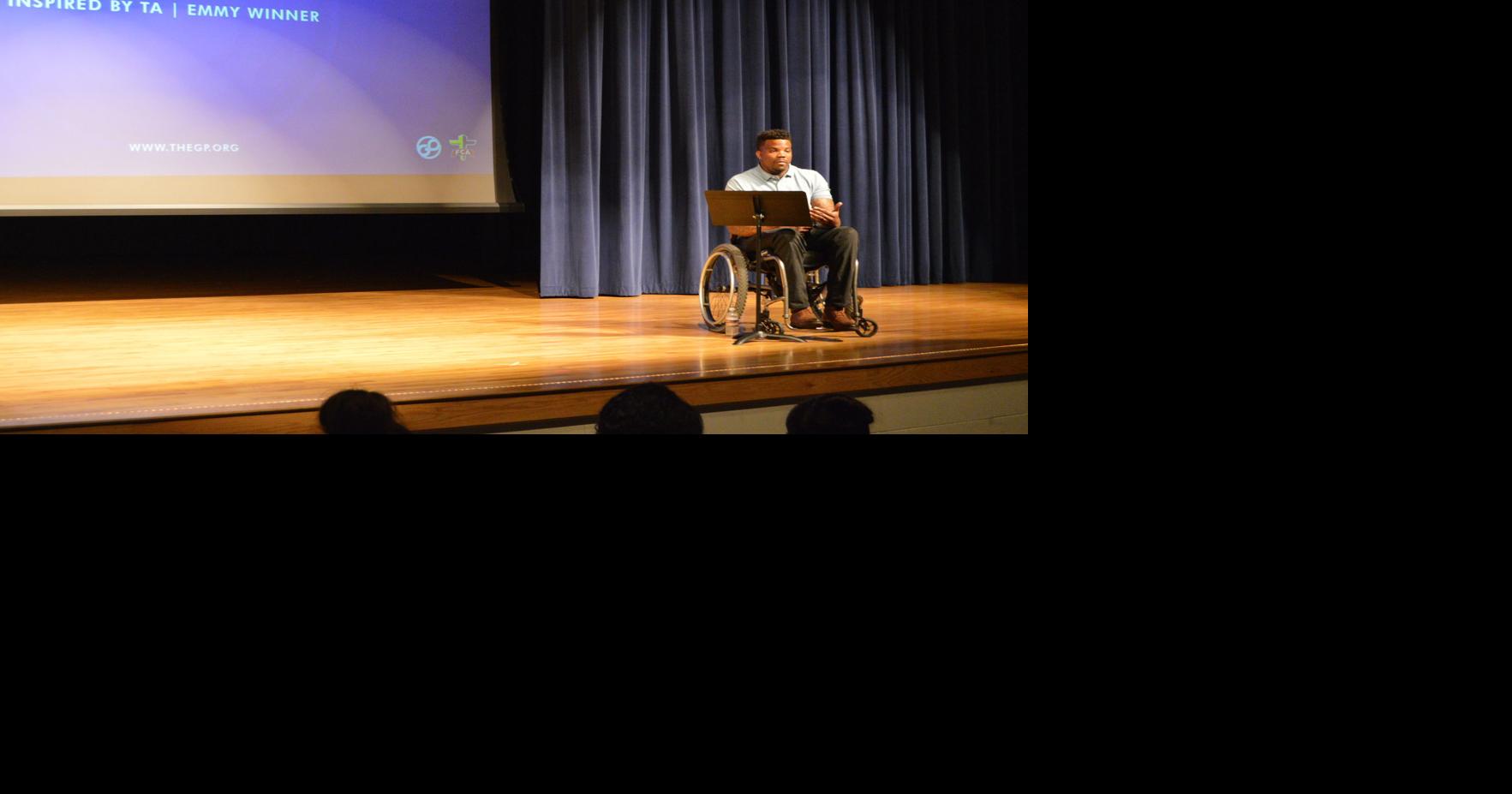 Timothy Alexander shares inspiring story with student athletes | Local ...