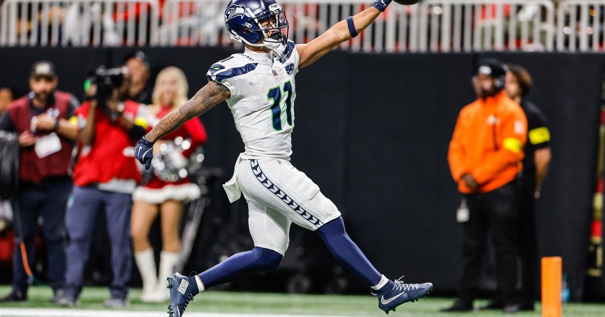 The Seattle Seahawks played the Atlanta Falcons in NFL Football Sunday, Dec. 7, 2025, at Mercedes Benz Stadium, in Atlanta.