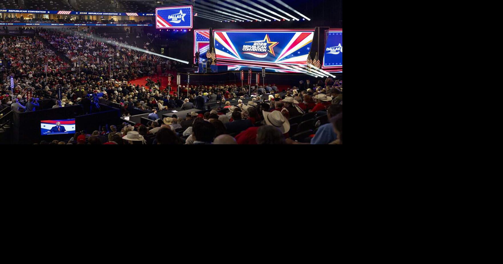 People attend opening night of the 2026 Republican Convention at American Airlines Center on Wednesday, Sept. 9, 2026, in Dallas.