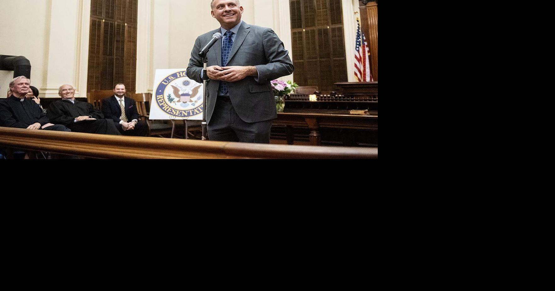 U.S. Rep. Adam Gray speaks during a swearing-in ceremony at the Merced County Courthouse Museum on Jan. 30.