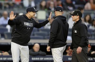 Yankees manager Aaron Boone suspended for Padres opener, National Sports