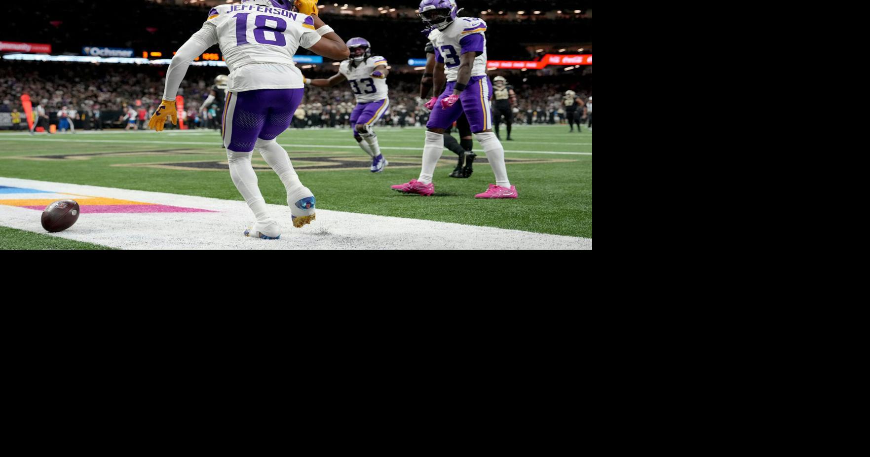 Unbeaten Vikings ride winning formula to victory over Saints Ben Goessling, The Minnesota Star Tribune Oct 11, 2026 36 mins ago
