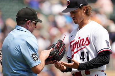 Twins shut out Red Sox. Joe Ryan throws team's first complete game