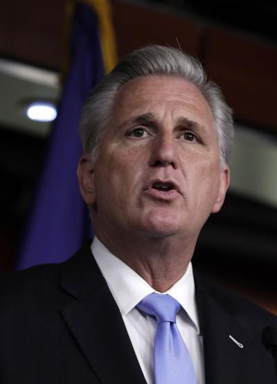 House Minority Leader Kevin McCarthy, R- Calif., speaks at a news conference on Capitol Hill on Sept. 17, 2020 in Washington, D.C..