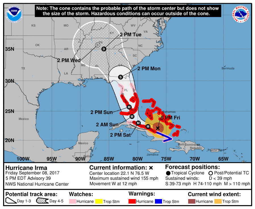 National Hurricane Center: Irma now a tropical storm