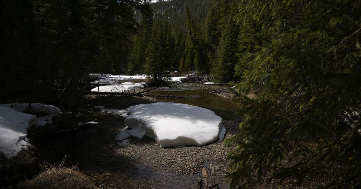 Snowmelt feeds the Colorado River near its headwaters on April 6, 2026, in Rocky Mountain National Park, Colorado. Historically low snowpack in Colorado is worsening conditions across the Colorado River Basin. Colorado’ s state leadership on Thursday, June 4, 2026, declared a drought emergency as this winter’ s record-low snowpack and an abnormally warm spring...