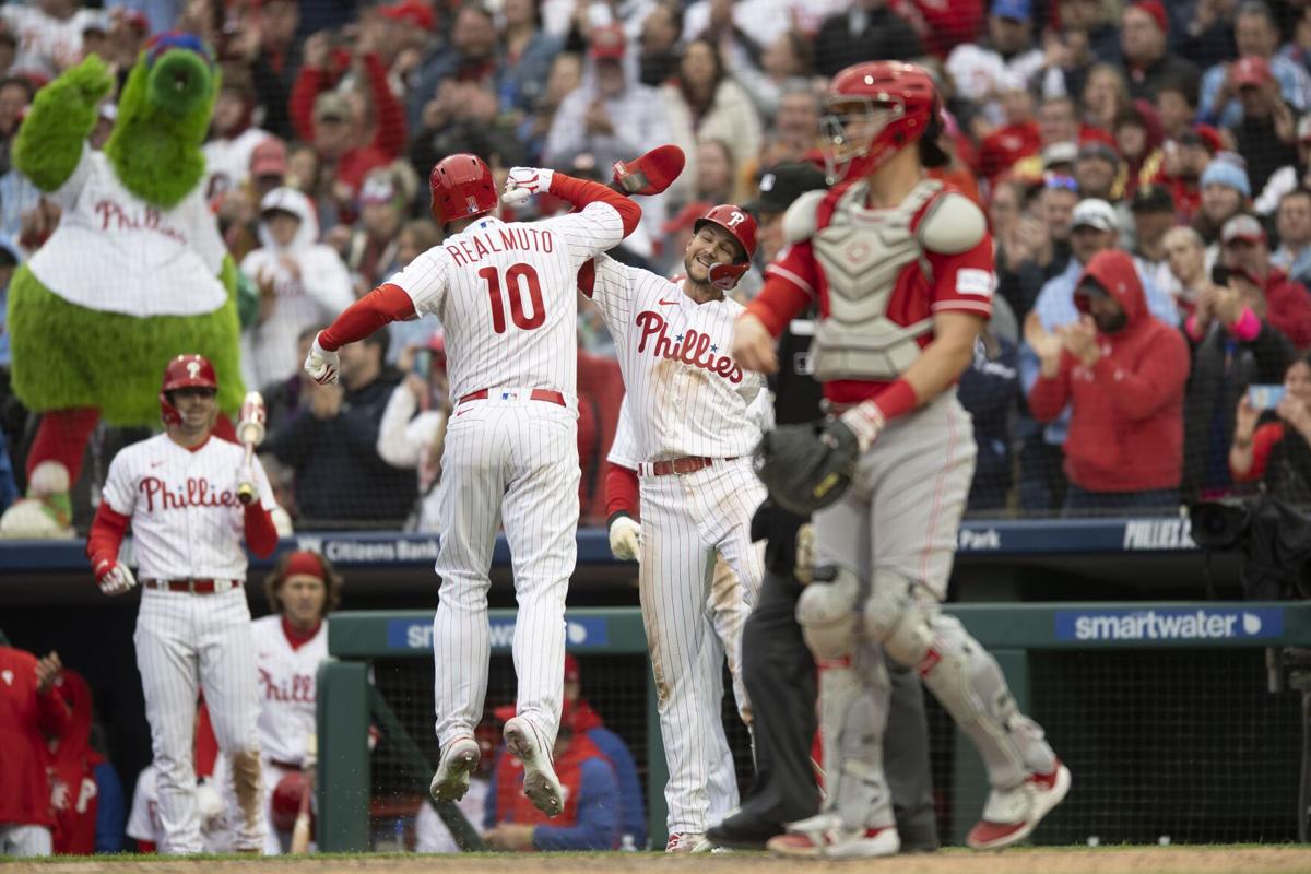 Alex Coffey on X: Bryce Harper and Rhys Hoskins are raising the