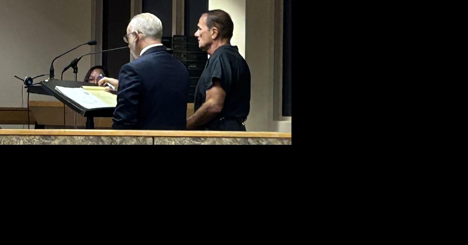 Mike Caruso, the Palm Beach County clerk of courts, makes his first appearance in court at the Criminal Justice Complex in West Palm Beach on Wednesday, Aug. 19, 2026.