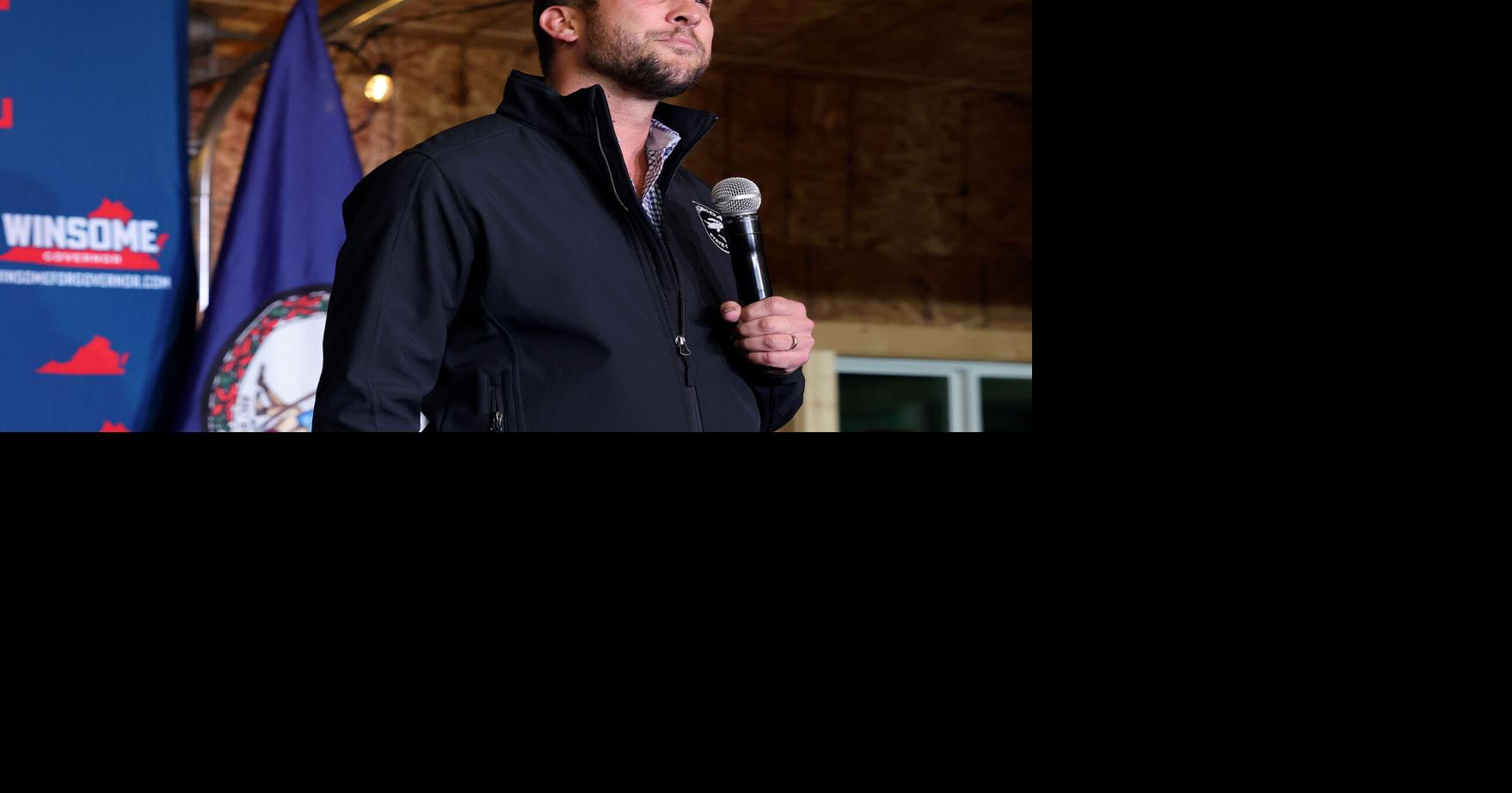 Florida Attorney General James Uthmeier speaks at a campaign rally for Virginia Republican gubernatorial candidate Winsome Earle-Sears at the Buckland Farm Market on Oct. 29, 2025, in New Baltimore, Virginia.
