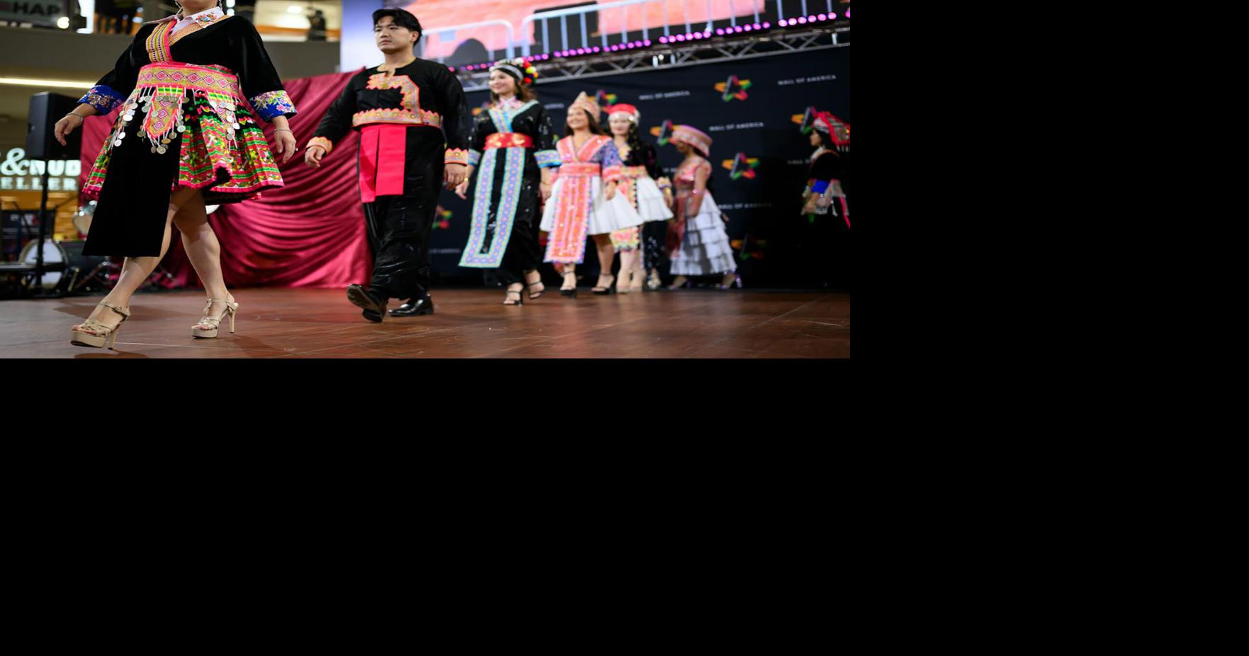 Models take part in a fashion show directed by Sandra Thao during the Hmong Arts Celebration on Saturday, Oct. 24, 2026, at the Mall of America Rotunda in Bloomington, Minnesota.