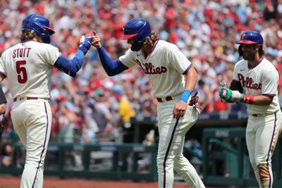 Nick Castellanos of the Philadelphia Phillies bats against the