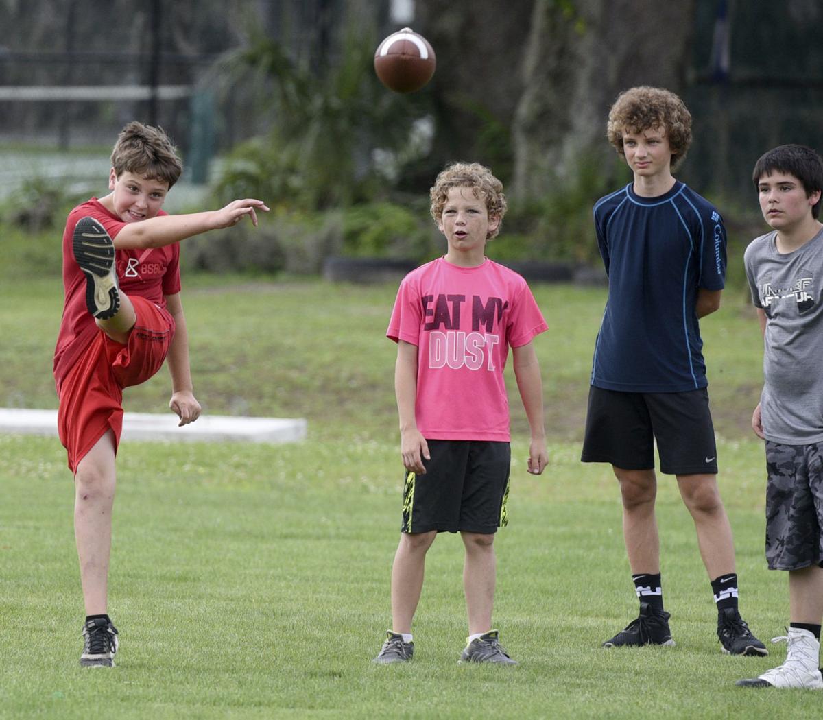 Kids polish their football skills at Glynn Academy camp Local Sports