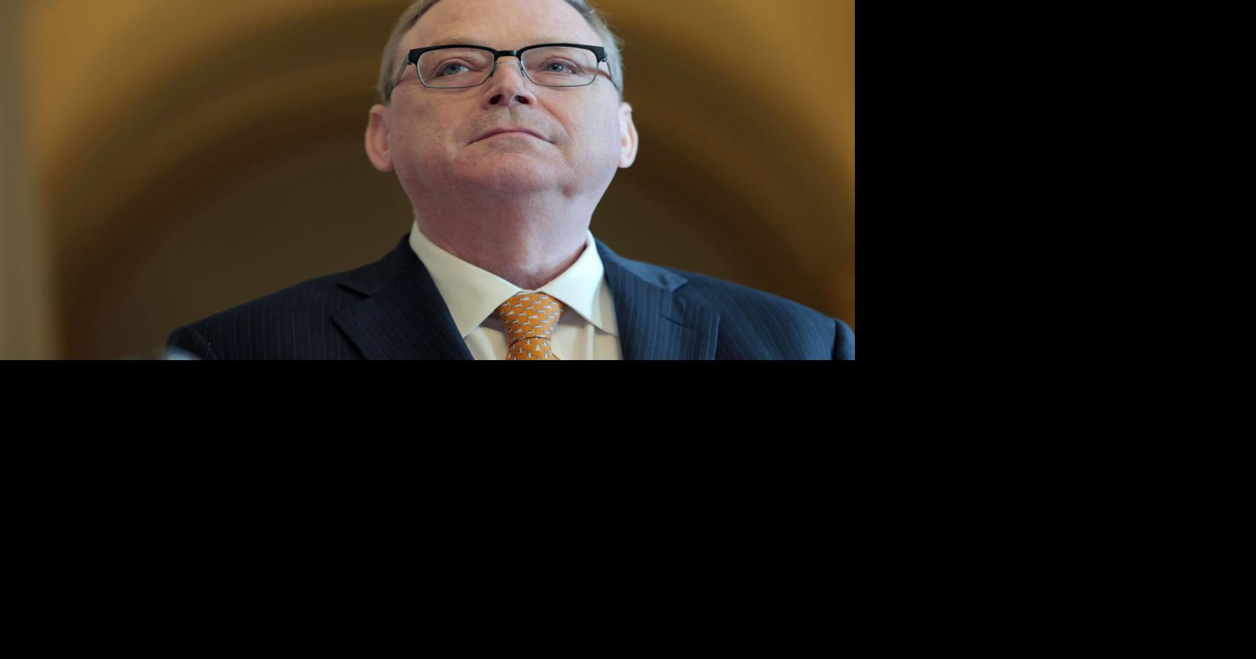 National Economic Council Director Kevin Hassett speaks to reporters after attending a meeting at the U.S. Capitol Building on April 28, 2025 in Washington, D.C..