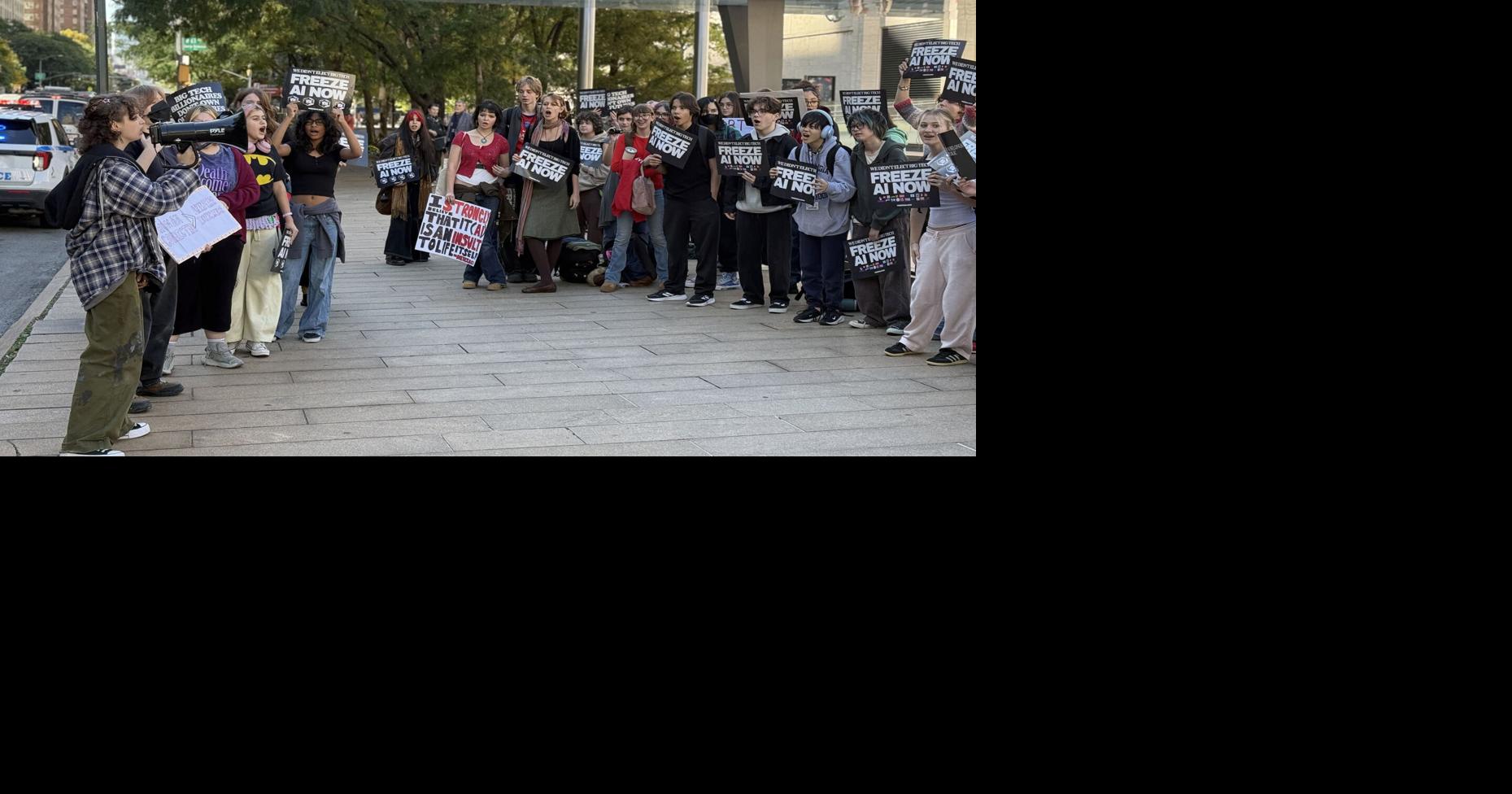 NYC high school students walk out of class to demand a freeze on AI Cayla Bamberger, New York Daily News Oct 20, 2026 43 mins ago