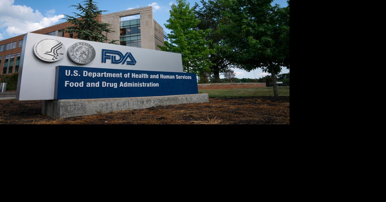 A sign for the Food And Drug Administration is seen outside of the headquarters on July 20, 2020, in White Oak, Maryland.
