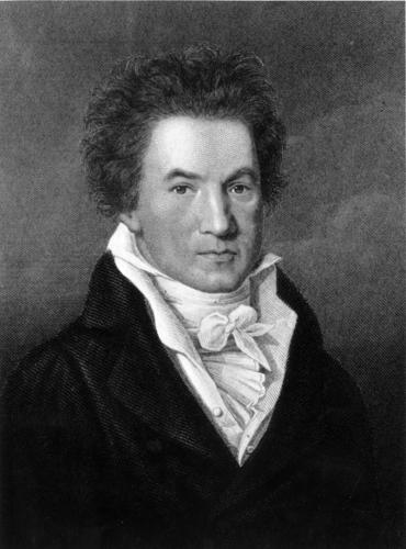 German classical composer Ludwig van Beethoven circa 1808 from a painting by J Mahlers.