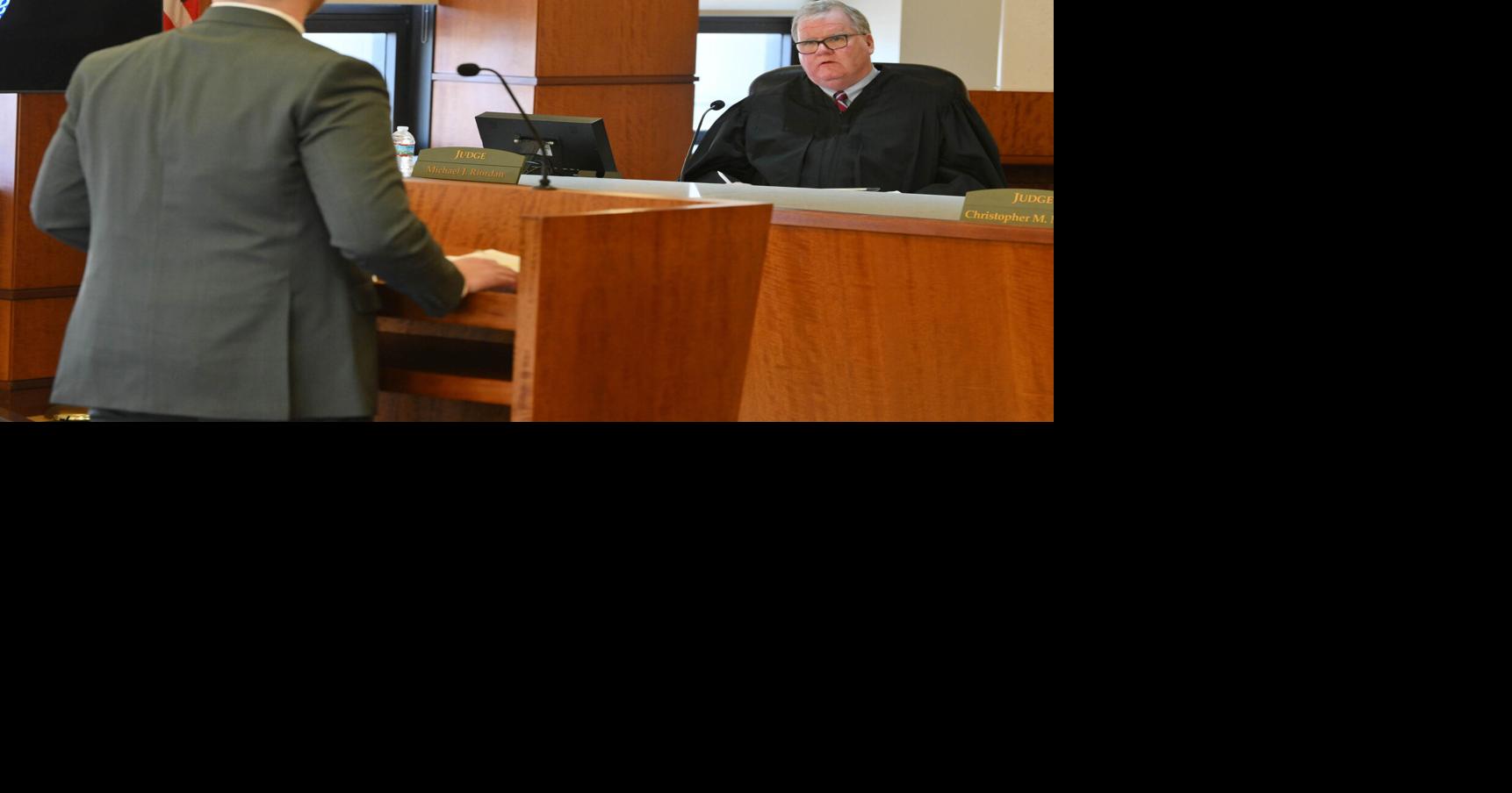 Michigan Court of Appeals judge Michael Riordan speaks with prosecuting