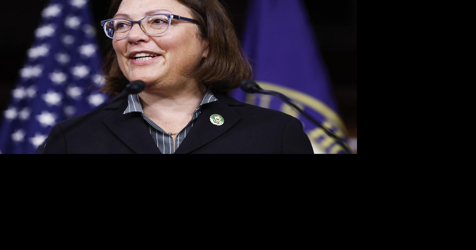 Suzan DelBene, D- Wash., speaks during a news conference at the U.S. Capitol Building on Sept. 19, 2023, in Washington, D.C..
