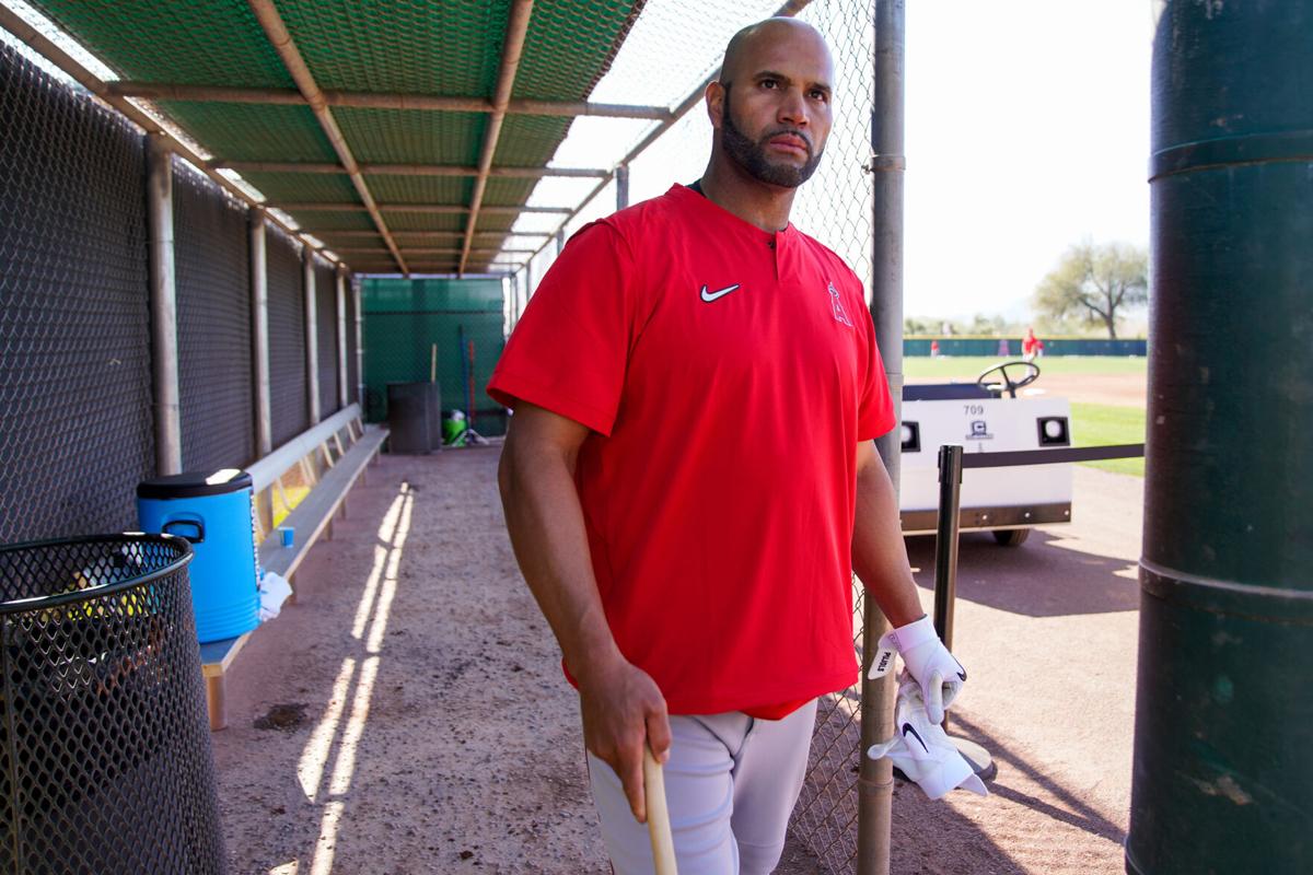 A trimmer Albert Pujols arrives in Angels camp feeling 'great