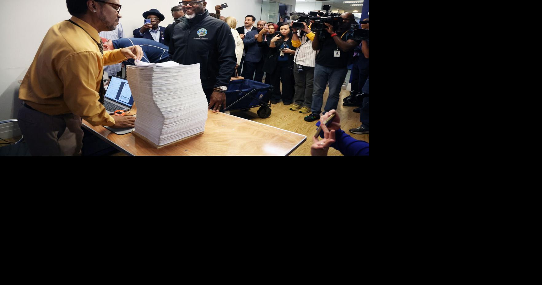 Mayor Brandon Johnson turns in signatures for 2027 mayoral race, skipping lotteries for ballot spots Alice Yin and Jake Sheridan, Chicago Tribune Oct 23, 2026 54 mins ago