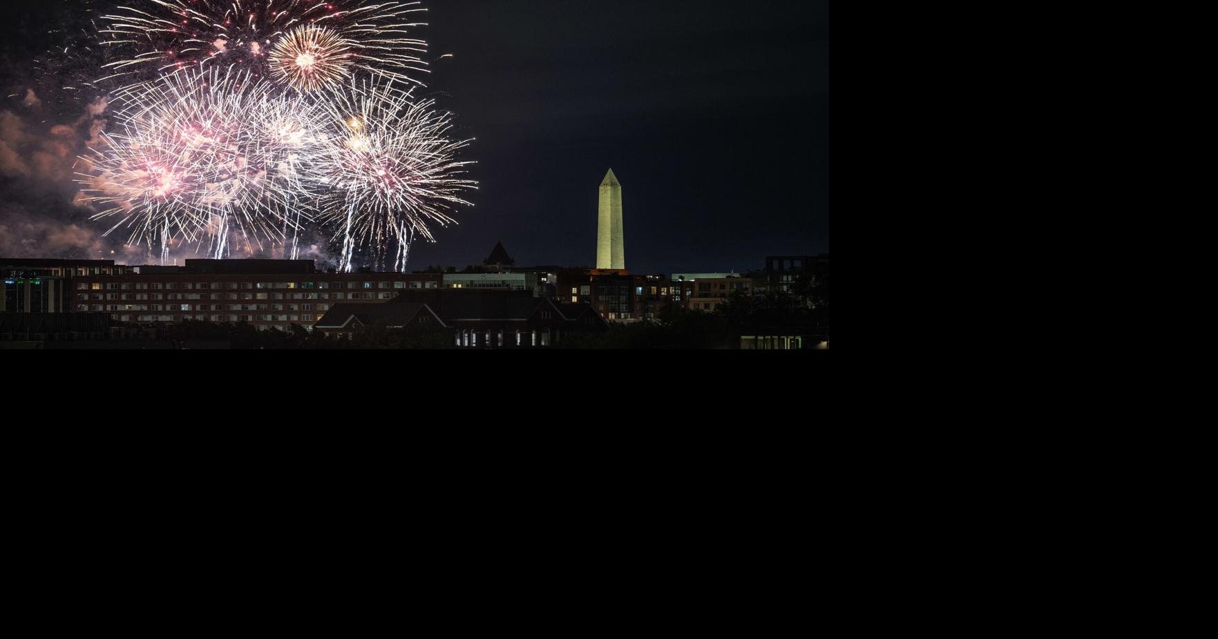 Fireworks are seen over the National Mall after the UFC Freedom 250 event at the White House on Monday, June 15, 2026, in Washington, D.C..