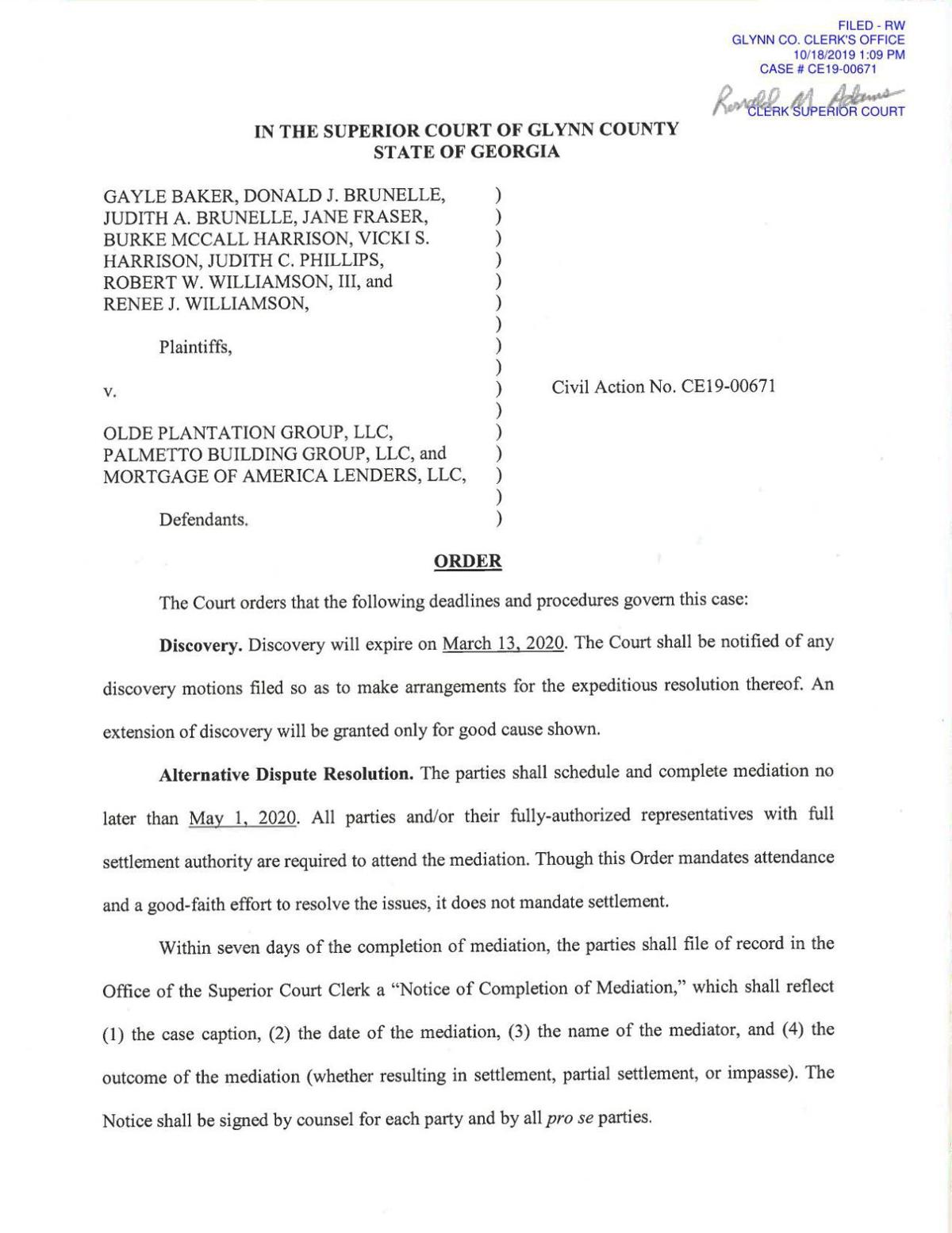 Ce19 00671 Mediation Order Pdf The Brunswick News